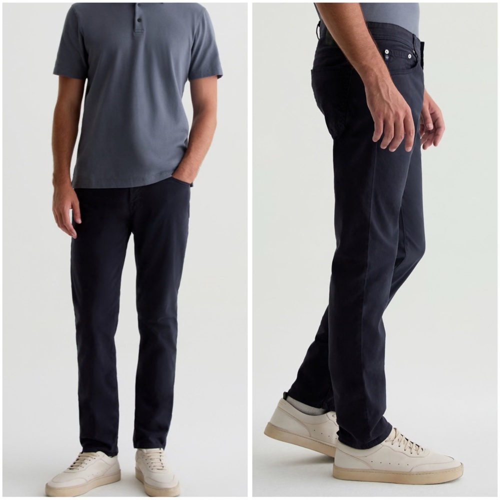 AG Tellis Sueded Modern Slim Jeans in New Navy 32" Inseam